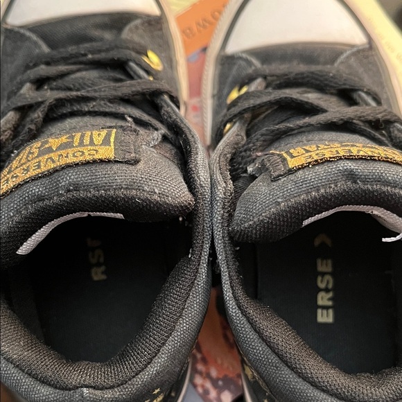 Converse Kids Black and Gold Stars High-Tops - Picture 5 of 6